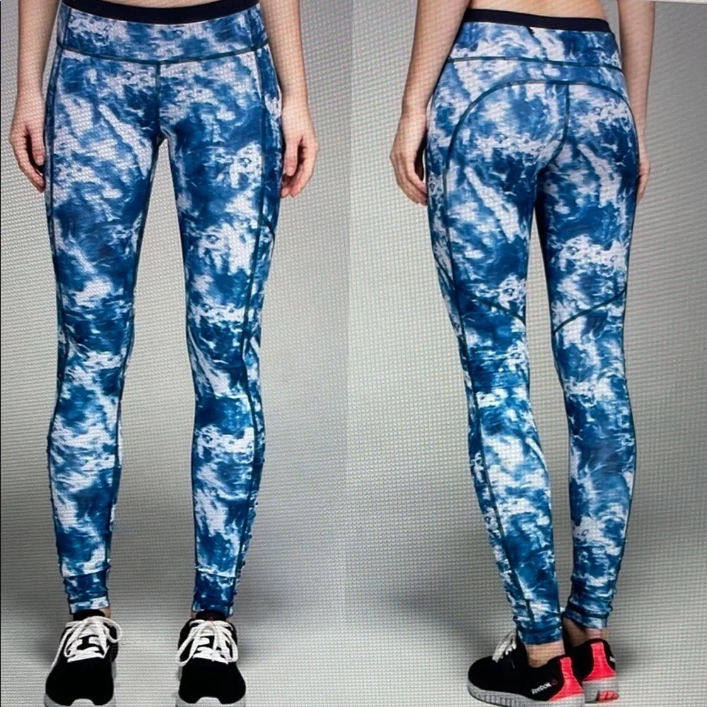 Lululemon Speed Tight III Sea Side Silver Fox Blue Size 4